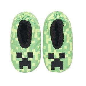 🎀 2/$10 - Minecraft Creeper - Print Slippers